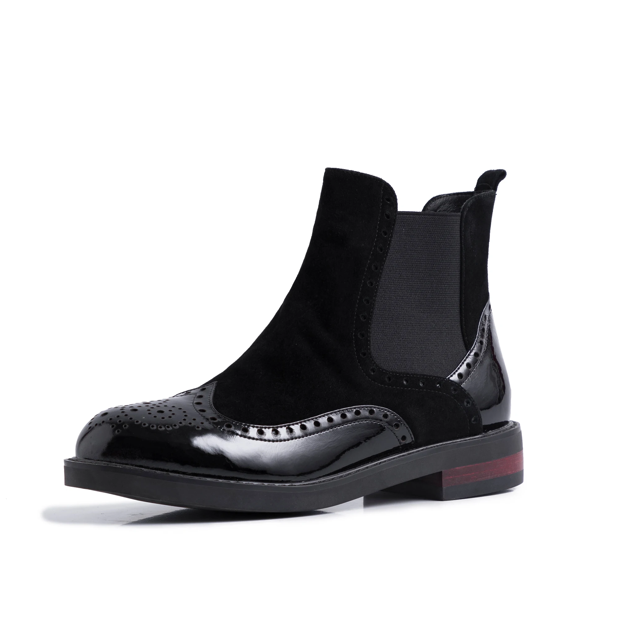 low heel burgundy boots