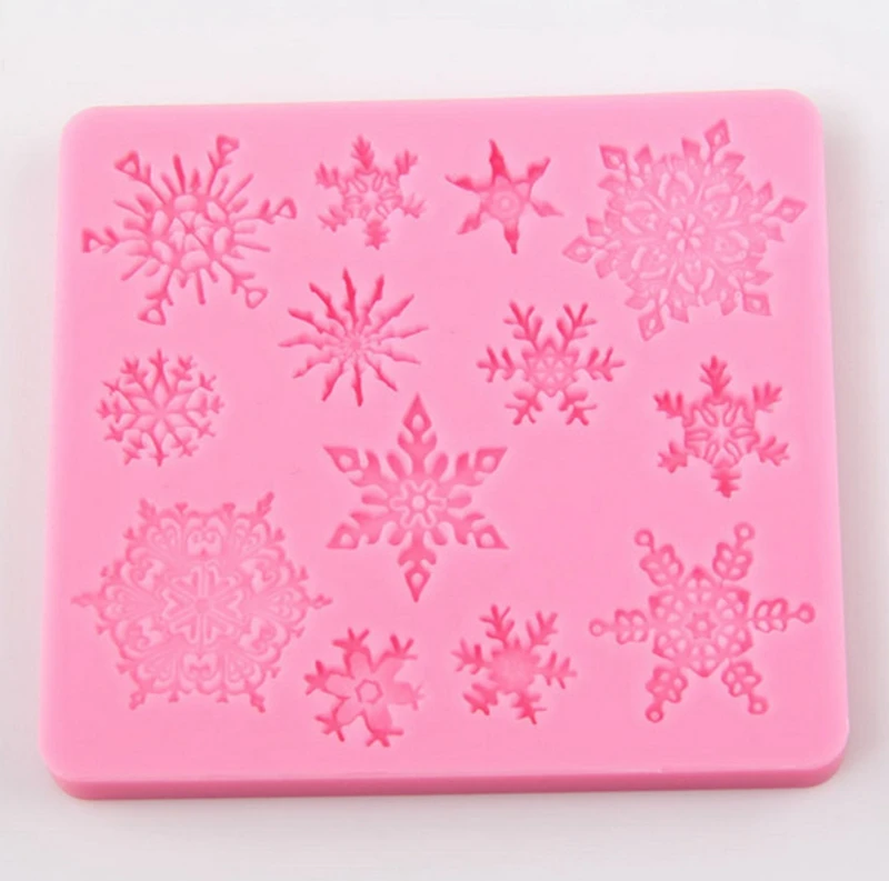 

Silicone Mold Snowflake for Christmas Decorations Lace Cchocolate Party DIY Fondant Baking Cooking Cake Decorating Kitchen Tools