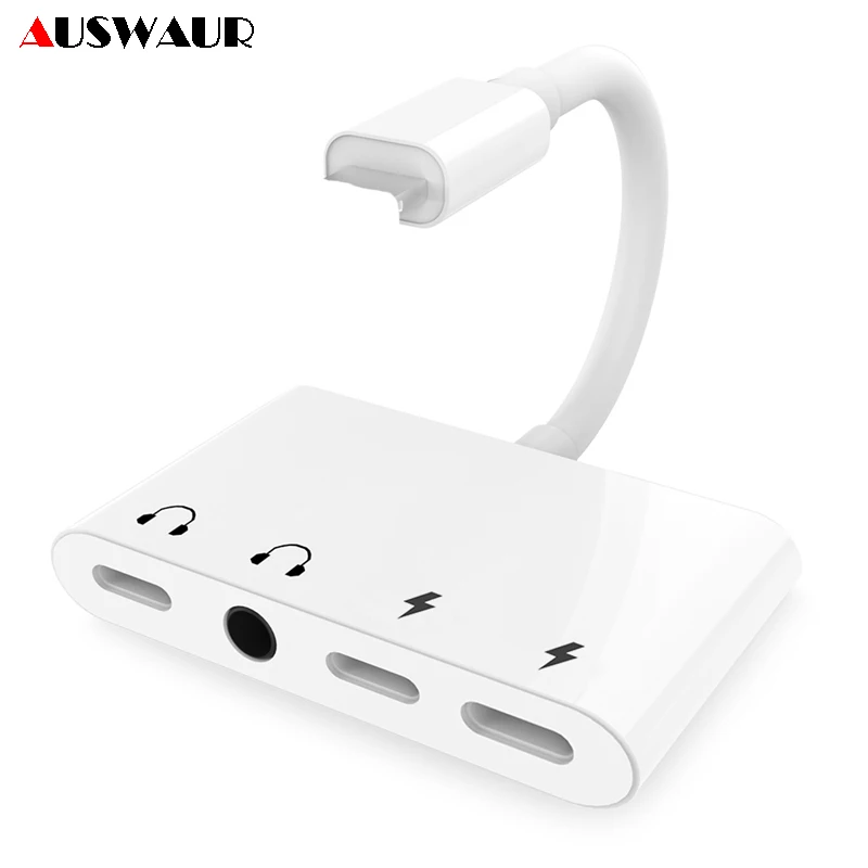 

for iPhone to Type-C 3.5mm Aux Audio Charge Charge Adapter for iPhone 7 8 Plus X XR XS MAX iPod iPad Charger Audio Adapter
