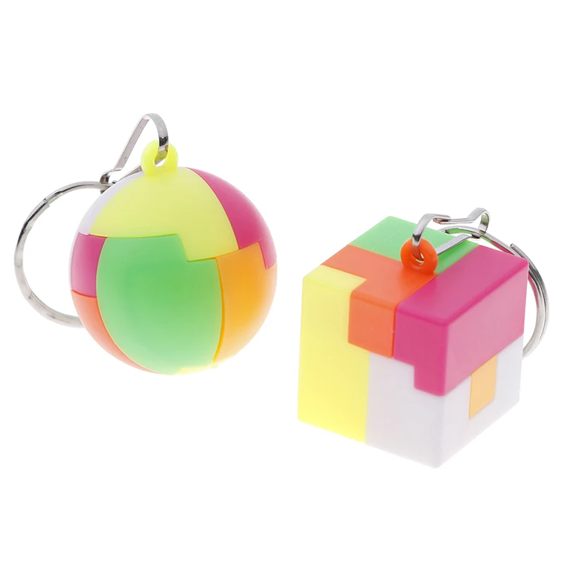 

Cute Mini Keychain Magic Cube Trihedron Cylinder Speed Cube Puzzle Magic Learning Educational Toys For Children Boys