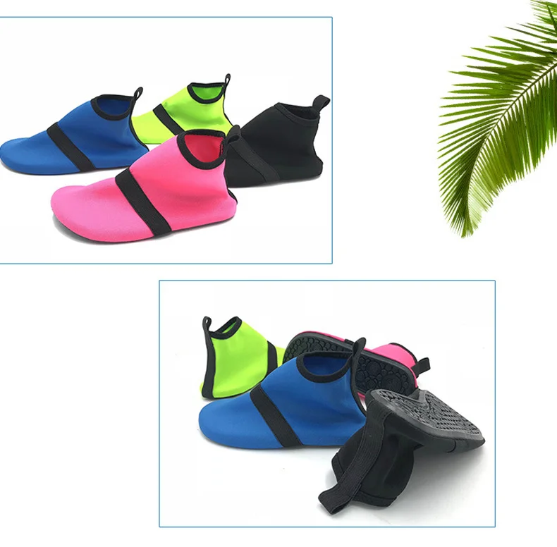 1 (16)Fashion Kid Aqua Shoes 4 Color Beach Stretch Fabric Quick Drying Sandals Light Breathable Anti Slippery Children Shoes
