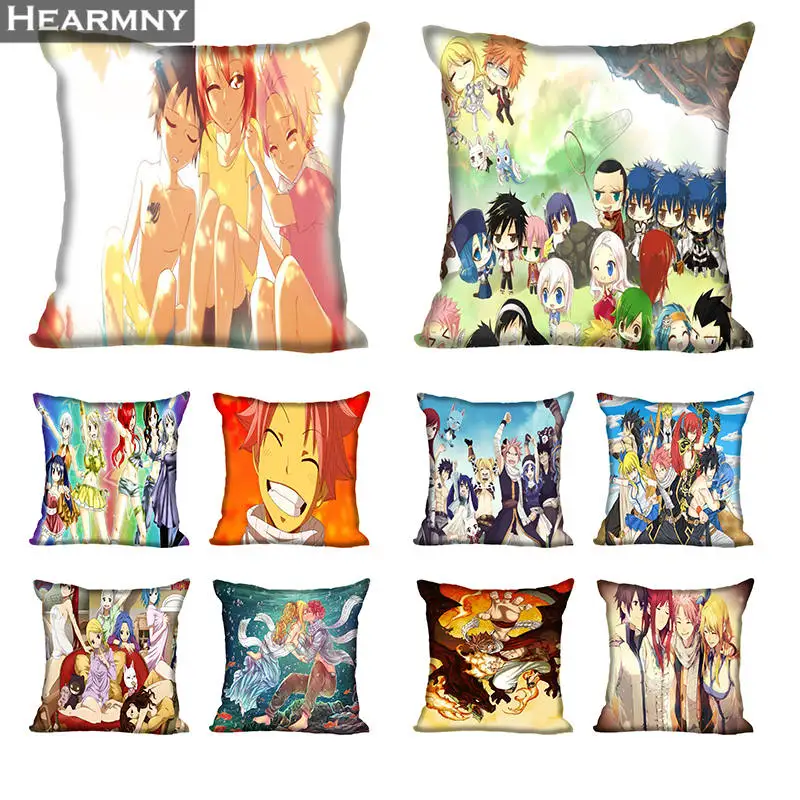 

New Arrival Fairy Tail Pillow Cover Bedroom Home Office Decorative Pillowcase Square Zipper Pillow Cases Satin Soft No Fade