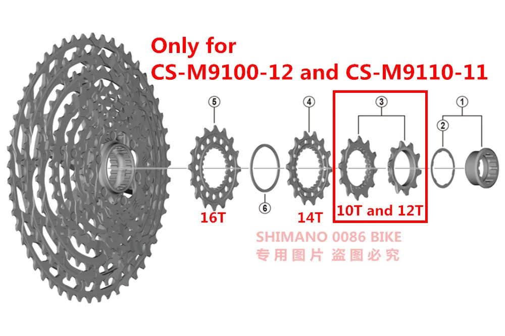 Shimano XTR M9100 12S кассета Звездочка CS-M9100 12 Скоростей CS-M9110-11 маховик запчасти замок Кольцо Звездочка колеса