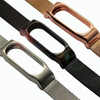 

Foonbe Screwless for Xiaomi Mi band 2 Metal Strap Stainless Steel Miband 2 Wrist Band Bracelet Black Silver Gold