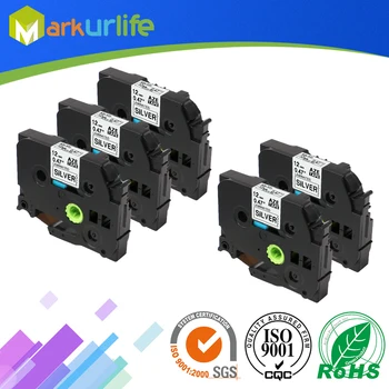 

5PCS compatible For Brother Printer Label Tape TZe-931 TZE 931 TZ 931 TZ931 TZE931 Black on Silver laminated label maker