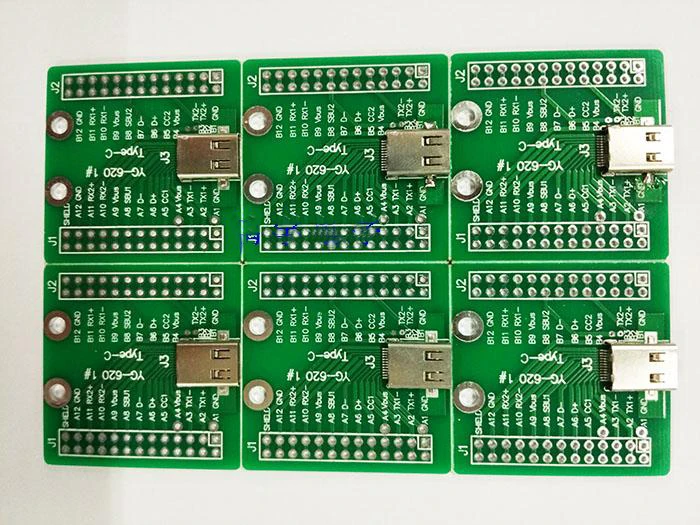 10 шт. 40 мм* 40 мм USB 3,1/USB3.1 Тип C разъем Тесты доска с двусторонняя печатная плата доска
