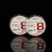 Высокое качество 25 метров рыболовная леска прочный износостойкий нейлоновый ремень приманка для рыбы нить sub line 4 шт./партия