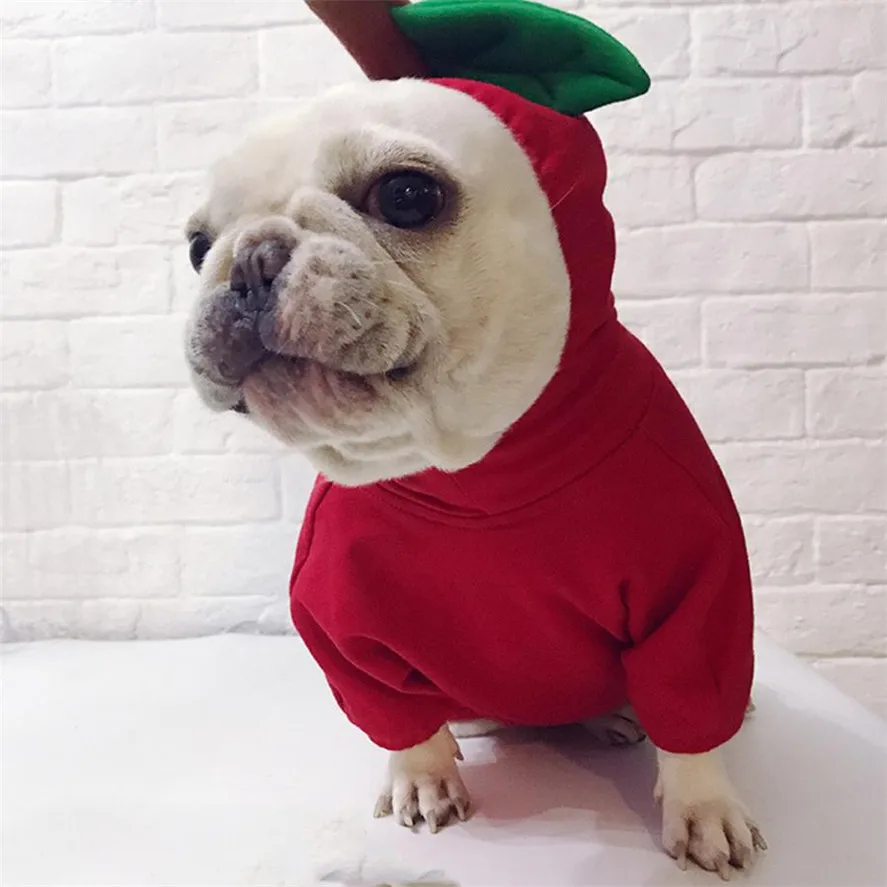 

New Dogs Sweater For Christmas Decor 1PC Christmas Pet Dog Turned Clothes Apple Cute Fashion Sweatshirt Christmas Present 32