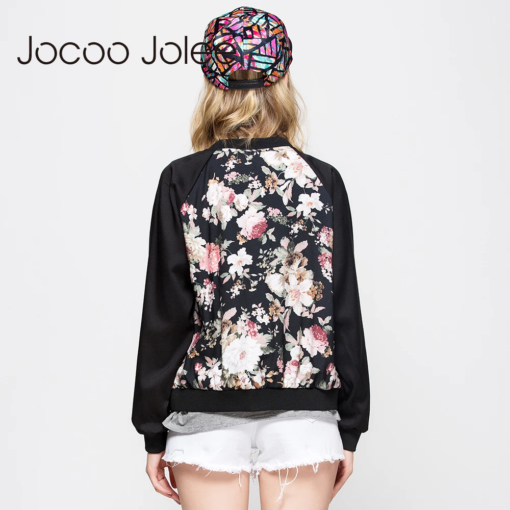 Jocoo Jolee Women Casual Floral Embroidery Patchwork Jacket Loose Windbreaker Coat Female Bomber Jacket Streetwear Female Tops Jocoo Jolee Women Casual Floral Embroidery Patchwork Jacket Loose Windbreaker Coat Female Bomber Jacket Streetwear Female Tops