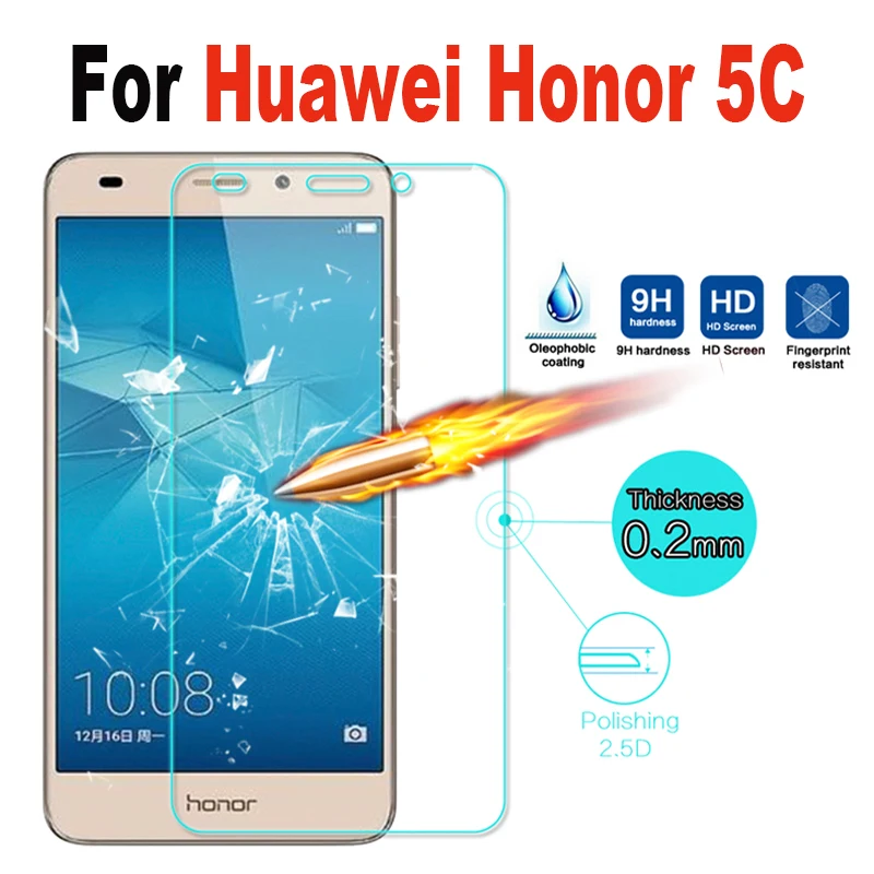 

Original For Huawei Honor 5C Tempered Glass For Huawei Honor 5 C 2.5D Premium Screen Protector Toughened Glass Film Cover Case
