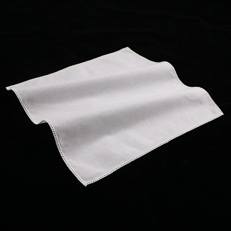 algodão Branco com borda em linha reta