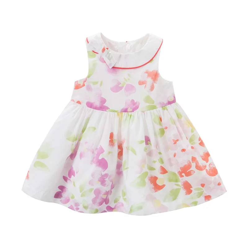 Dave bella/платье с цветочным рисунком для маленьких девочек; детская одежда принцессы; Летние вечерние костюмы на свадьбу для малышей; детское платье; DBJ7285 - Цвет: Бежевый