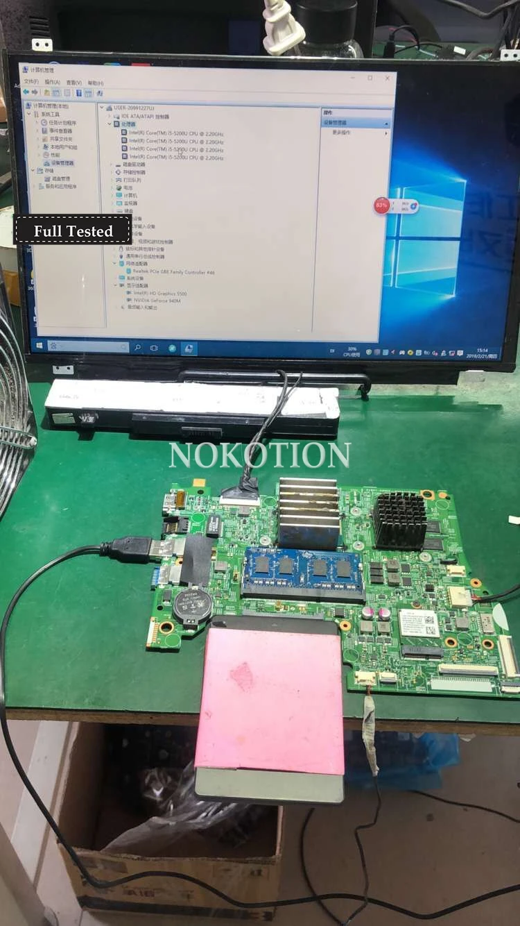 NOKOTION LT41 MB 14217-1 м 448.03N03.001M для LENOVO YOGA 500-14IBD Flex3-1470 материнская плата для ноутбука SR23Y I5-5200U процессор GeForce 940 м
