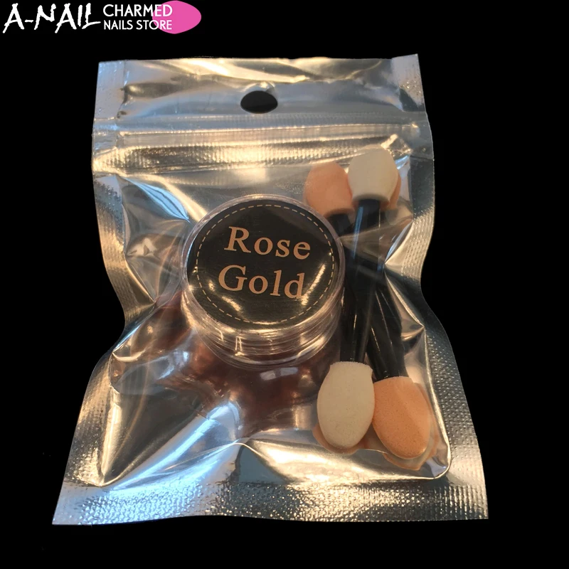 

2017 new arrive 2g/jar Rose Gold Nail Mirror Powder Nails Glitter Chrome Powder Nail Art Decoration Mirror Powder Glitter