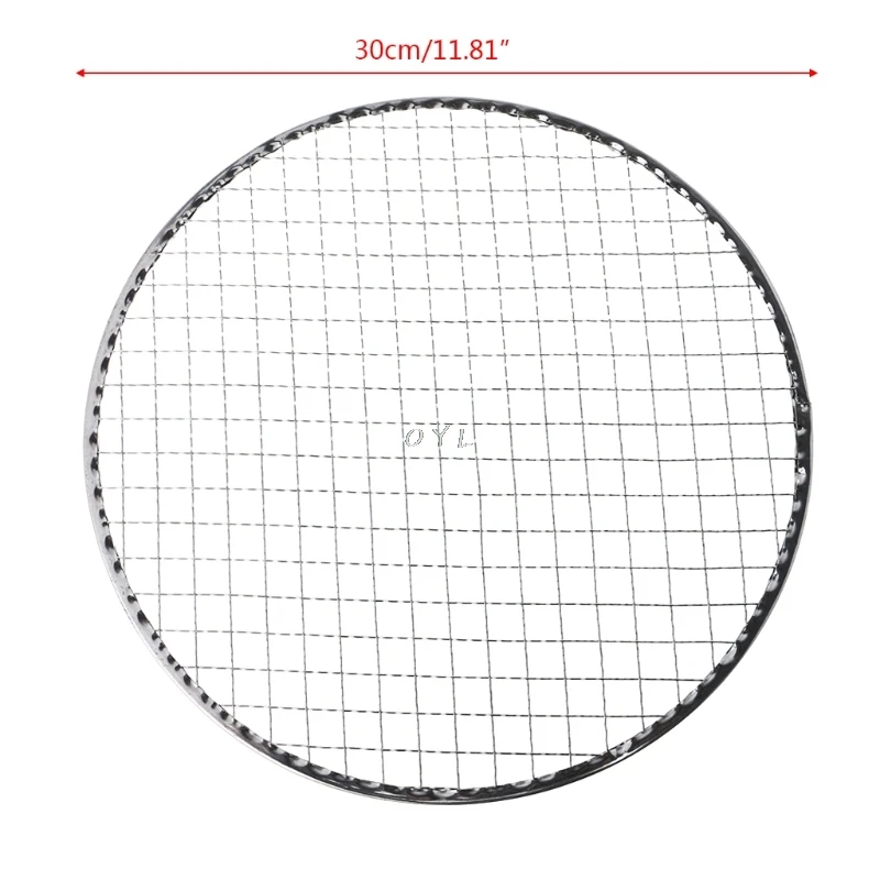 30cm Disposable BBQ Barbecue Grill Basket Mesh Wire Net Meat Fish Vegetable Tool Hot Kitchen Cooking Rotisseries Accessory