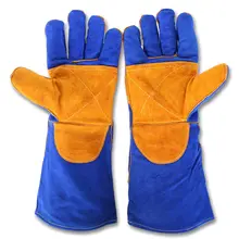 Перчатки сварщика Подушка сердечник воловья кожа TIG MIG Сварка высокая температура защита рук на рабочем месте защитные перчатки