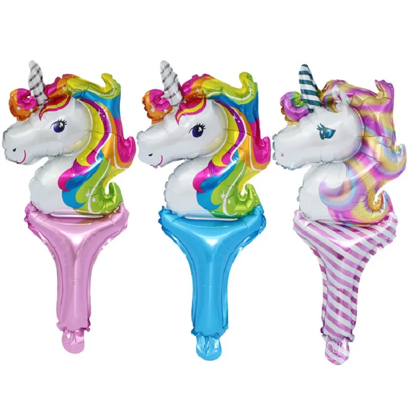 

Unicorn Balloon Stick Large Cartoon Refueling Bar And Rod Cheer Sticks Baloon Party Decoration Ballon Unicorn Party Supplies
