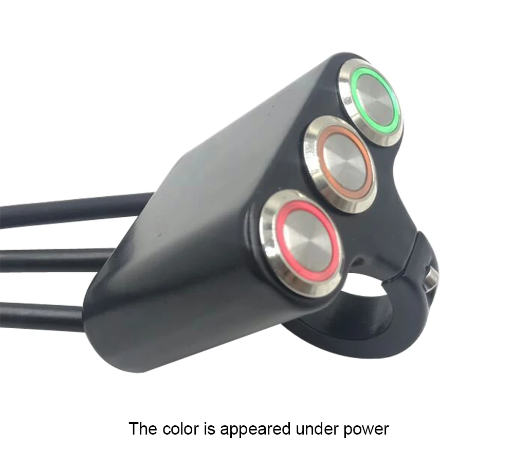 22 мм мотоциклетные переключатели руля переключатель крепления для головной светильник противотуманный светильник на Выкл Высокий Низкий Луч алюминиевый сплав с индикатором светильник