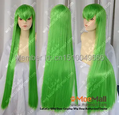 

FREE SHIP>>> Code Geass CC 100cm Straight Golden Green Cosplay Wig