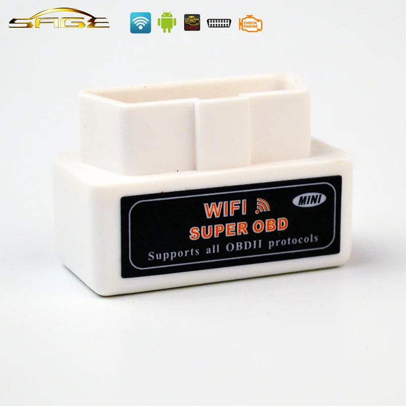 Viecar V1.5 черный/белый Мини ELM327 wifi OBD2/OBDII ELM 327 для Android IOS Авто сканер