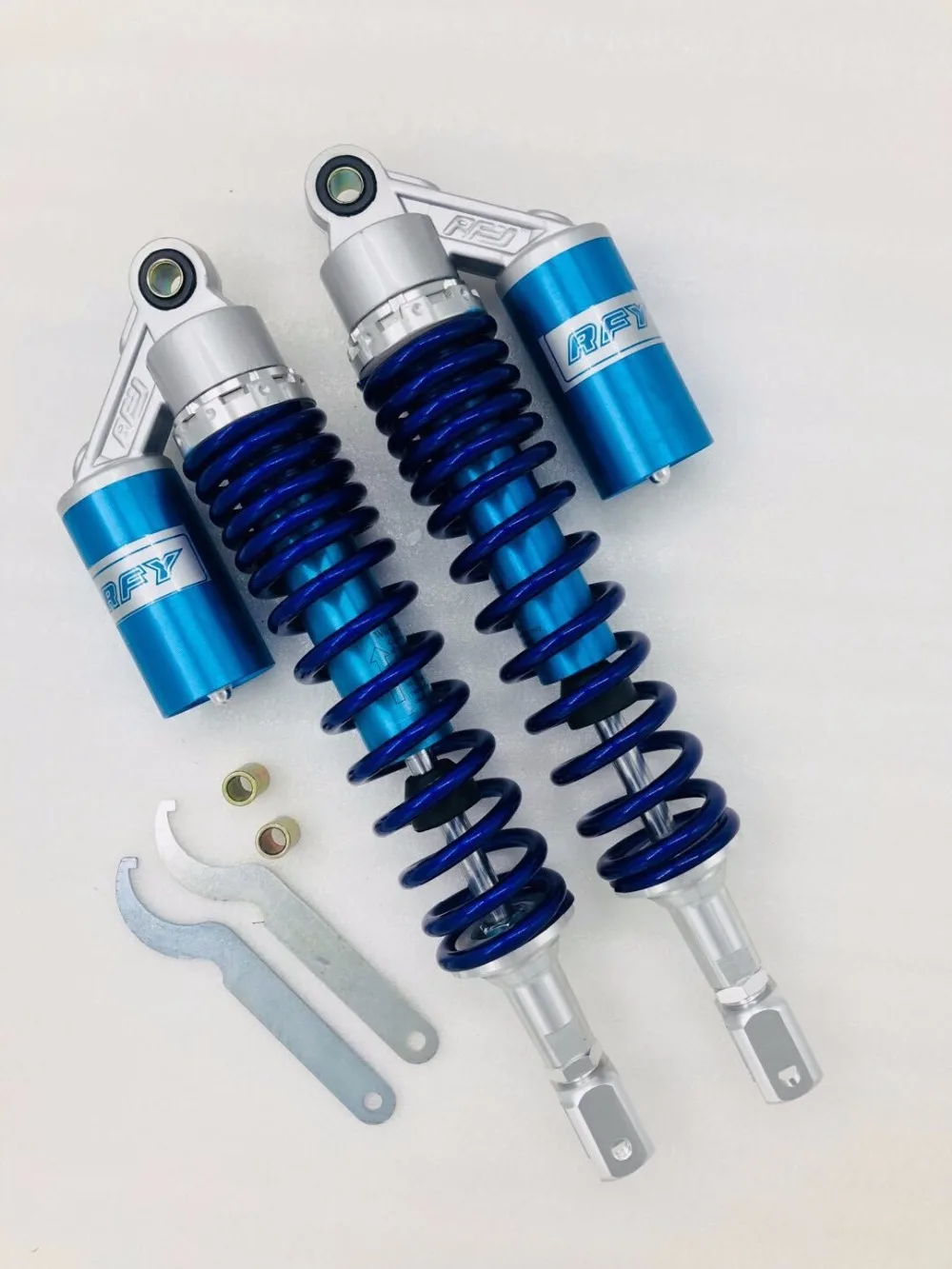 

415mm Spring 8MM Rear Air Shocks Absorber Suspension w/ Clevis For Honda UTV Quad Scooter Moped ATV