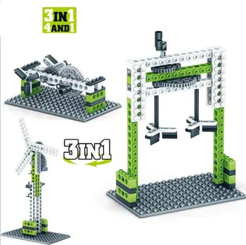 

All-in-one Ferris wheel Carousel Cranes Technology teaching materials Assembly Building blocks toys