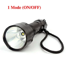 C8 led flashlight cree T6 max 1000 lumens 1 mode torch lanterna light for camping without 18650 battery LT29
