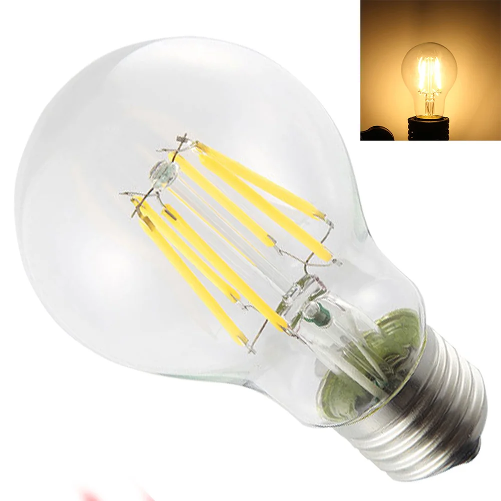 Практичный E27 220 V 4 W 6 W лампа накаливания светодиодная Стекло лампы Ретро Винтаж светодиодный лампы Люстра в форме свечи светильник