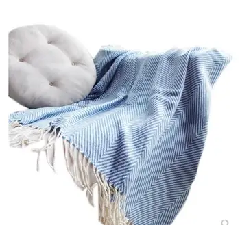 

Soft chenille sofa blanket Single seat tiger chair cushion blanket bed tail blanket tassel cover sofa towel