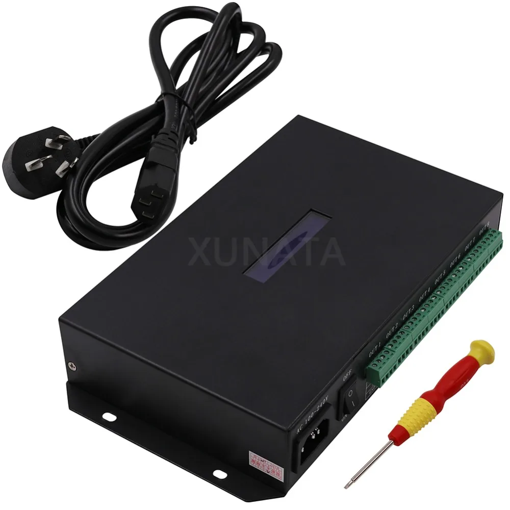 

Computer Online T-500K Controller RGB Full Color Led Pixel Module Controller 8 Ports Support Up to 300,000 Pixels WS2811 WS2812B