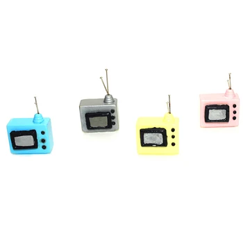 

Resin Television Simulation Furniture TV Model Toys for Doll House Decoration 1/12 Dollhouse Miniature Accessories