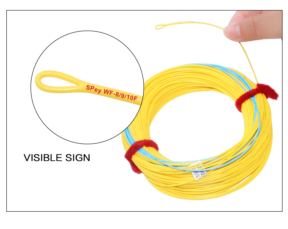 Легкая ловля 125 футов 38 м плавающая леска для ловли нахлыстом спий Вес вперед лески для ловли нахлыстом с 2 сварными петлями