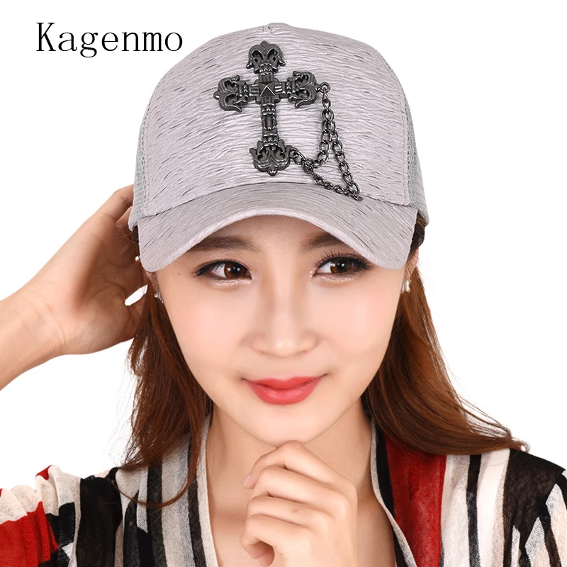 Kagenmo Cross Women Baseball Cap Hip Hop Fashion Hat Outdoor Breathable