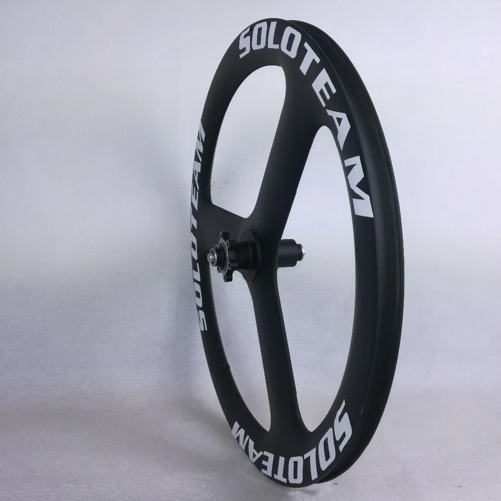 Clearance new design 3 spoke 451 carbon wheels 451 tri spoke BMX carbon wheelset clincher wheels 11s fixed gear wheels 3