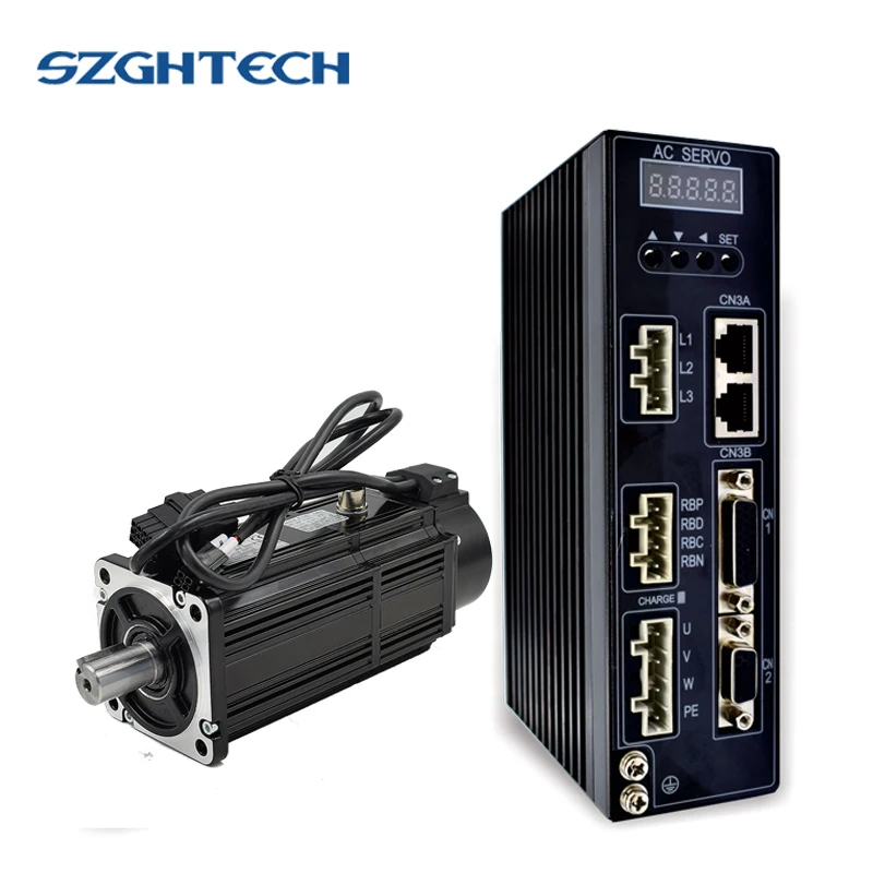 

GH 220V 750W AC Servo motor 3000RPM 2.4 N.M. 0.75KW servomotor Single-Phase ac drive permanent magnet Matched Driver