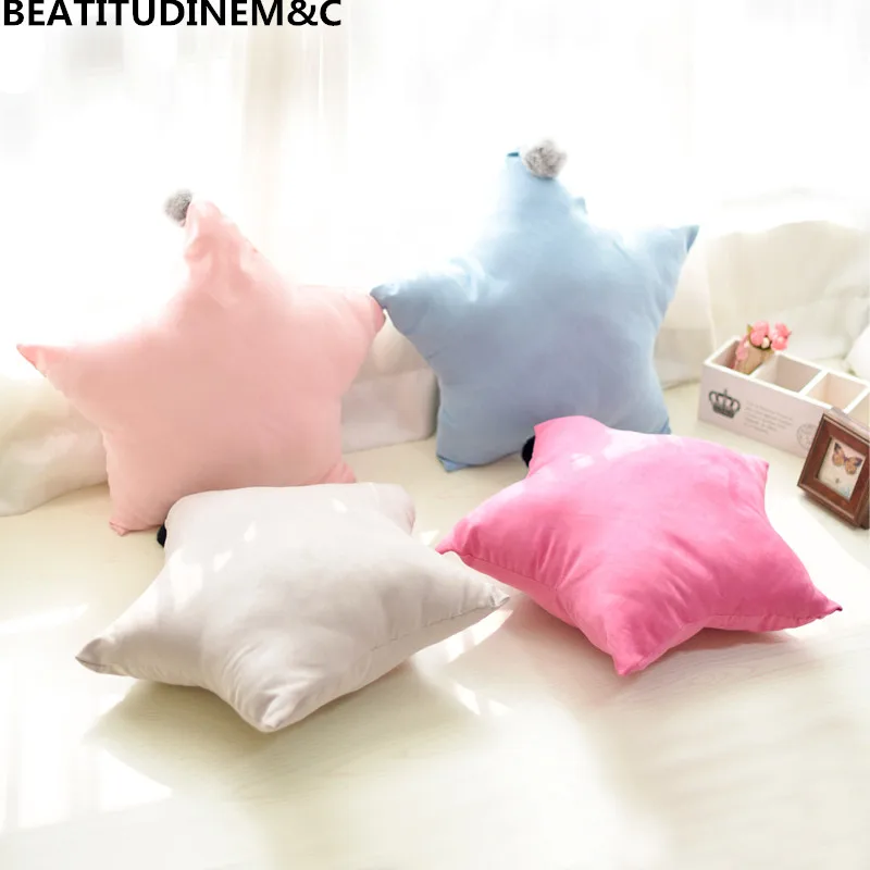 

Nordic Style Fur Ball Large Star Hair Ball Pillow Cushions Home Sofa Bedroom Decorative Window Photo Props