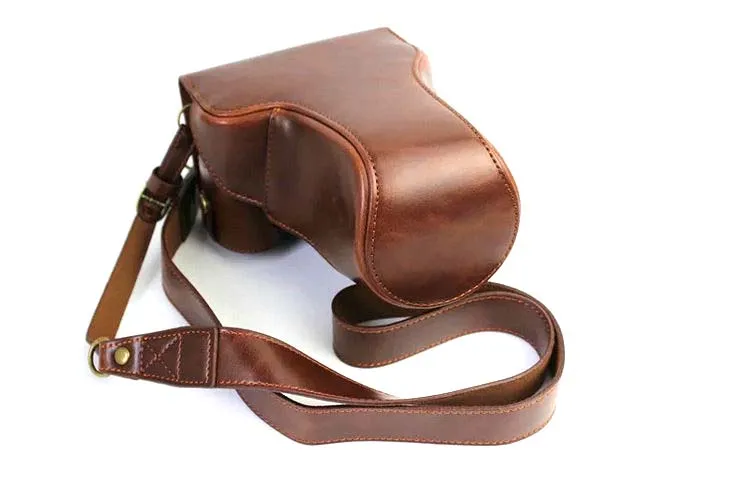High qualtiy Luxury Leather Camera Video font b Bag b font Case Cover For Canon EOSM3