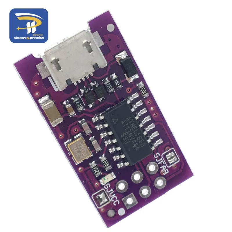 Миниатюрный программатор с Micro USB AVR ISP ATtiny44 ATTiny45 ATTiny85 модуль программатора USBTinyISP