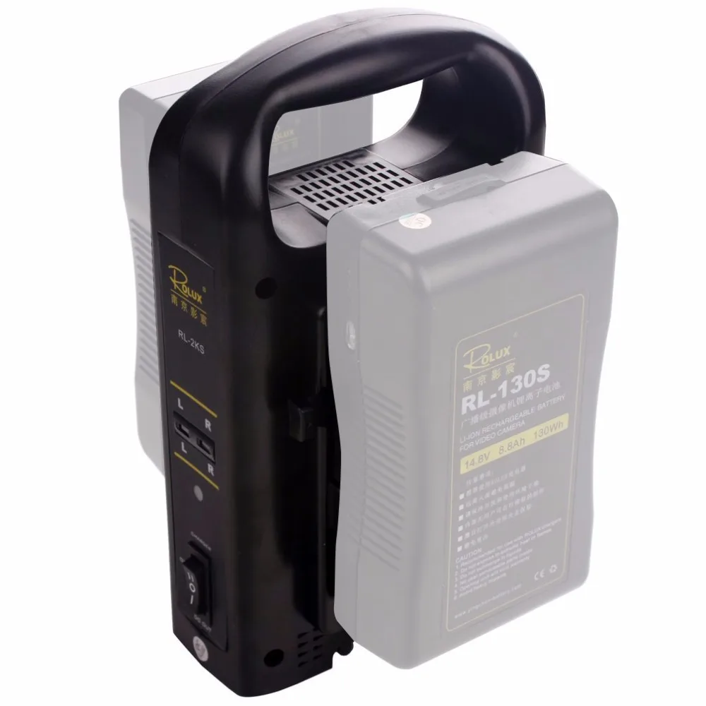ROLUX V-lock GOLD LOCK Dual channel V mount зарядное устройство для камеры внешний источник питания литиевый аккумулятор