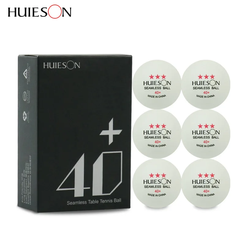 

New Arrival 6Pcs/Box Seamless Plastic Table Tennis Balls 40+2.8g New Poly Table Tennis Balls for Table Tennis Training