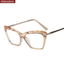 Peekaboo, кошачий глаз, прозрачная оправа для очков, для женщин, дизайнерская, розовый, коричневый, черный,, модные оправы для очков, квадратные, для женщин