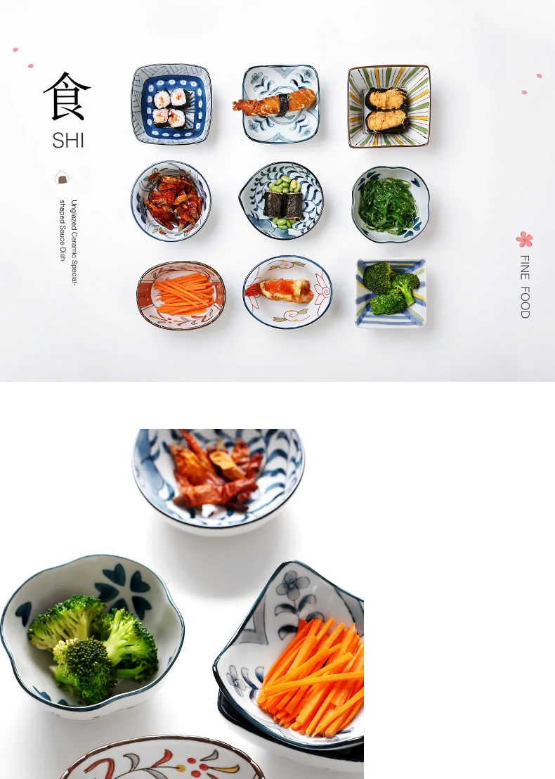 Oneisall в японском стиле тарелка наборы тарелок ужин для завтрака обеденное блюдо набор керамической посуды глазурь 8 и 10 дюймов соевый соус