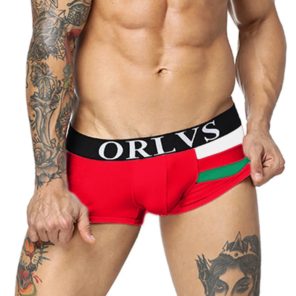 

Men briefs underwear 2019 men's new sexy letters solid color shorts raised pockets briefs calzoncillos hombre slip