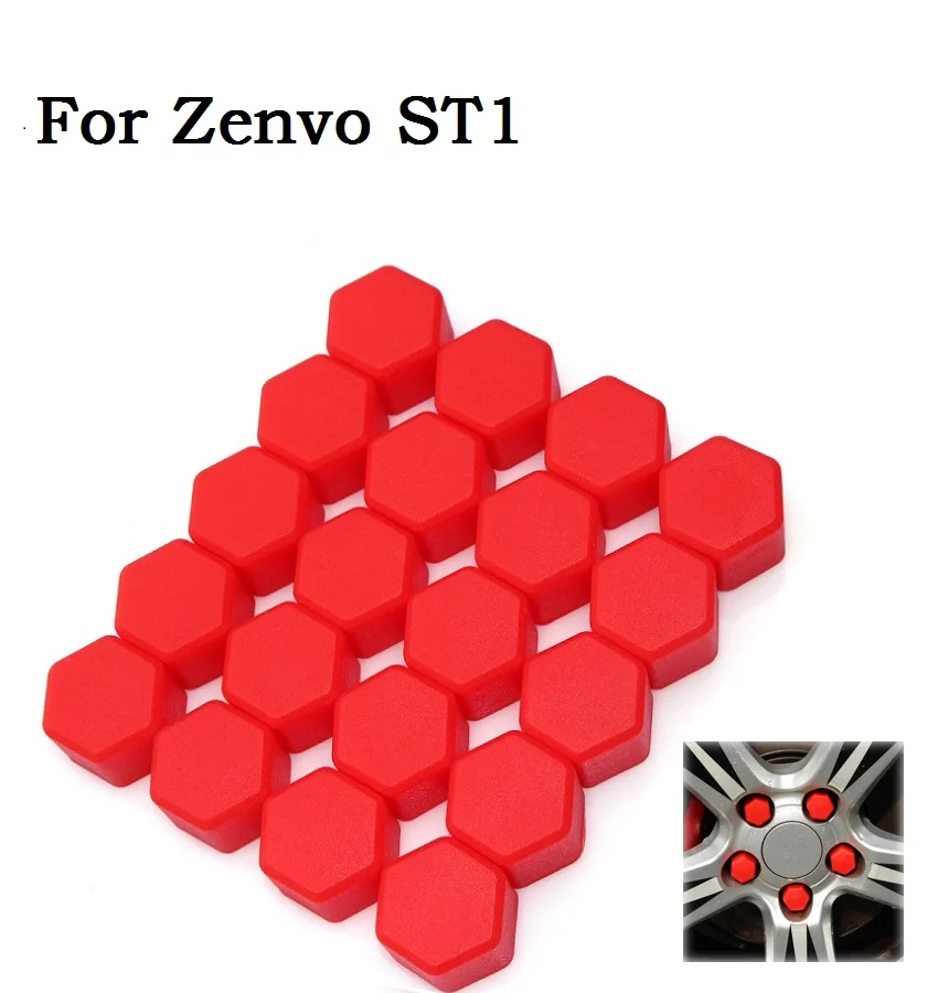 20X Red Car Wheel hub nuts Wheel screws cover Exterior Decoration