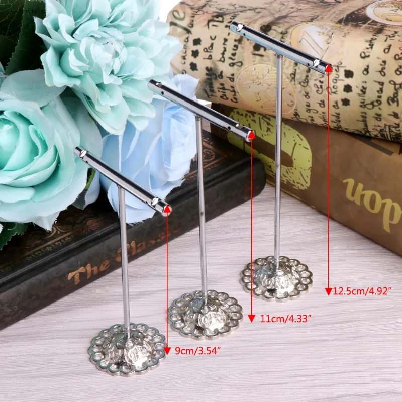 JAVRICK 3 Pcs Alloy Earrings Display T-Shape Stand Showcase Jewelry Organizer Holder NEW JAVRICK 3 Pcs Alloy Earrings Display T-Shape Stand Showcase Jewelry Organizer Holder NEW