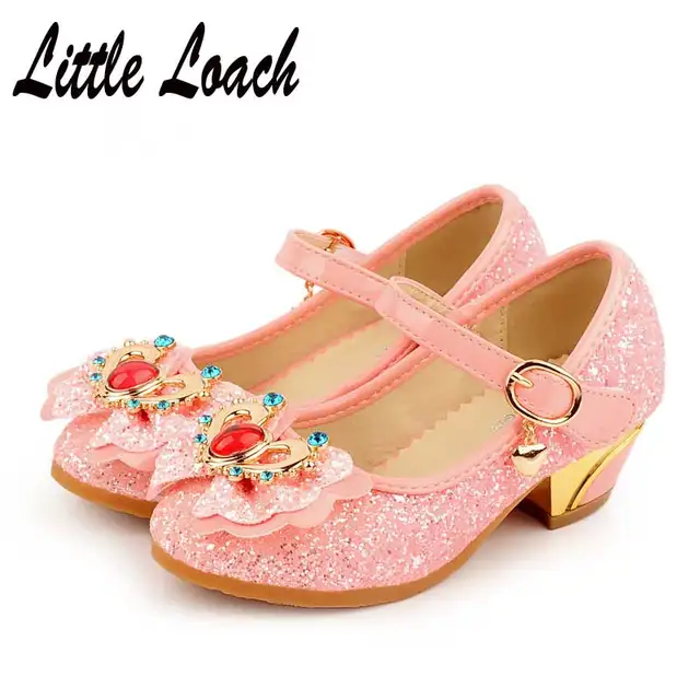 Spring S Fancy Dress Shoes High Heels Sequines Crystal Spring S Fancy Dress Shoes High Heels Sequines Crystal Beaded Sandals Princess Wedding Party School