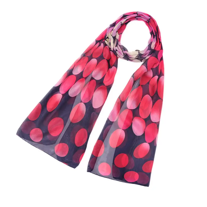 Fashion Women Long Soft Wrap Scarf Ladies Shawl Chiffon Dot handkerchief women's scarves handkerchief hijab scarf 40FE2804