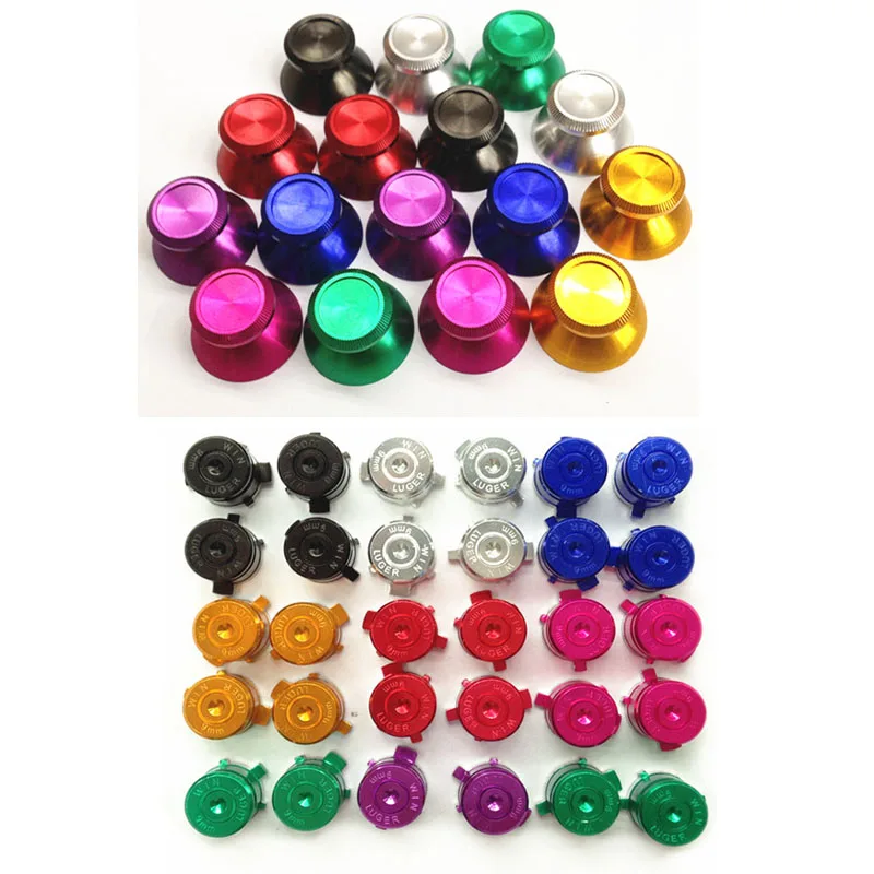 Алюминиевый металлический чехол ABXY Bullet Buttons Thumbstick cap 3D Джойстик для Sony Playstation 4 PS4