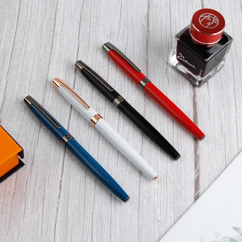 Picasso Vintage Classic Fountain Pen 920  Metal Ink Pen Writing Gift Pen Iridium Fine Nib 0.5mm 4 Color for Business Office new old stock vintage yongsheng 320 fountain pen fine nib iridium cloisonne handmade works of art writing stationery collection