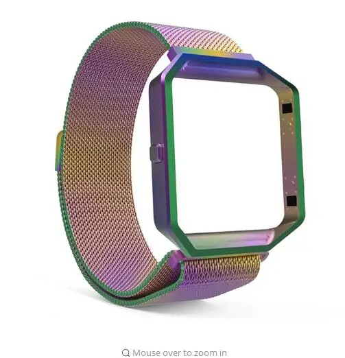 

Fitbit Blaze Accessories Band+ Metal Frame Housing with Magnet Lock Milanese Loop Stainless Steel Bracelet Smart Fitness Watch